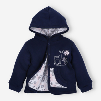 Kurtka niemowlęca JELONKI z bawełny organicznej dla dziewczynki