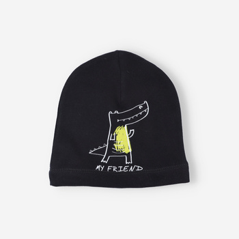 Czapka niemowlęca CROCODILES z bawełny organicznej dla chłopca