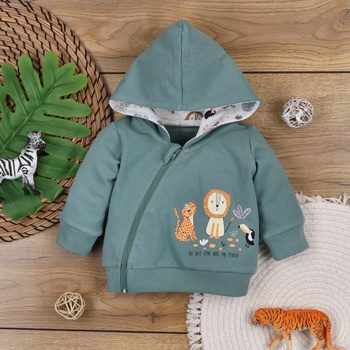 Dziecięca bluza dresowa Wild Animals z bawełny organicznej