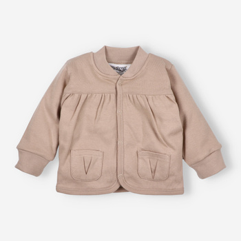 Kawowa bluza niemowlęca STARS z bawełny organicznej dla dziewczynki