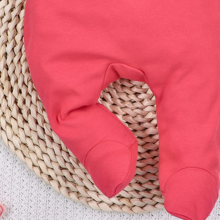 Malinowe półśpiochy niemowlęce SŁODKA KOALA z bawełny organicznej 