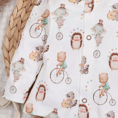 Kaftanik niemowlęcy CIRCUS z bawełny organicznej