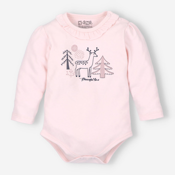 Body niemowlęce JELONKI z bawełny organicznej dla dziewczynki