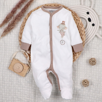 Pajac niemowlęcy CIRCUS z bawełny organicznej