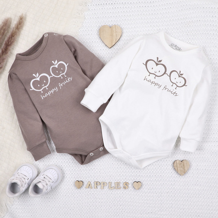 Body niemowlęce Happy Apples  z bawełny organicznej 