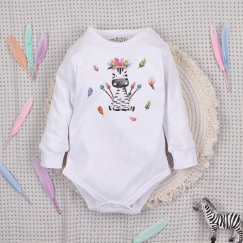 Body niemowlęce HAPPY  ANIMALS z bawełny organicznej