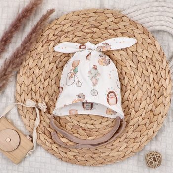 Czapka niemowlęca CIRCUS z bawełny organicznej