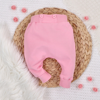 Dziecięce spodnie dresowe KOLOROWE KWIATKI z bawełny organicznej