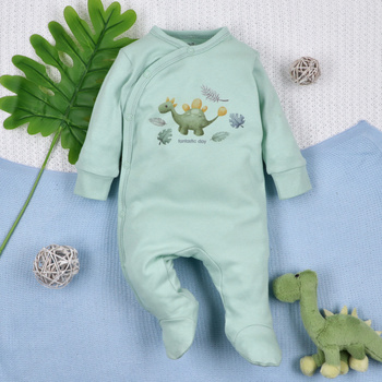 Pajac niemowlęcy DINO EXPLORER z bawełny organicznej