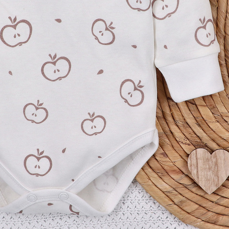 Body niemowlęce Happy Apples  z bawełny organicznej 