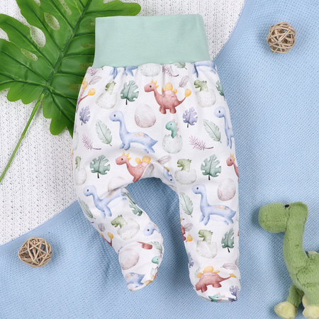 Półśpiochy niemowlęce DINO EXLPORER z bawełny organicznej 